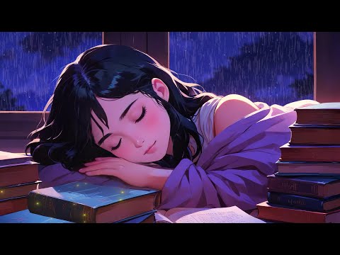 Stress Relief Music with Rain Falls Outside the Window - Relax, Reduce Anxiety, and Sleep Deeply