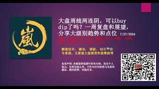 大盘周线两连阴，可以buy dip了吗？一周复盘和展望，分享大级别趋势和点位 /ES，/NQ，SPX，SPY，QQQ，DIA，IWM， AAPL，NVDA,  U, TSLA, S etc.