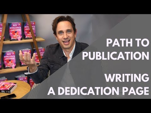 Path to Publication: Trent Dalton | Writing a Dedication Page