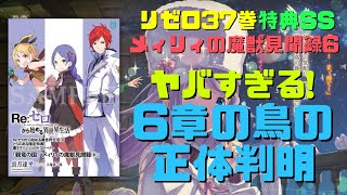 リゼロ37巻特典SS『親竜の国/メィリィの魔獣見聞録⑥』解説考察！6章の鳥の正体が判明！監視していたのは●●●●！