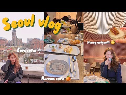 Seoul vlog🇰🇷: hermes cafe, olive young haul, boutique shopping, cafe hopping, michelin noodles