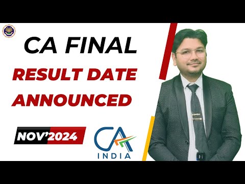 CA Inter & Final November 24 Result Date Officially Announced by ICAI ! Best of Luck For Your Result