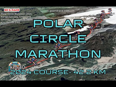 Polar Circle Marathon 2024: fly over the marathon course! Video of the race path.