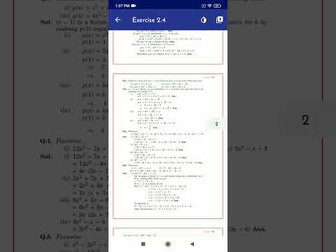 Class 9 maths ch:- 2 polynomial ex 2.4 solution #exam #arithmetic #mathlogic #arithmetic #numerical