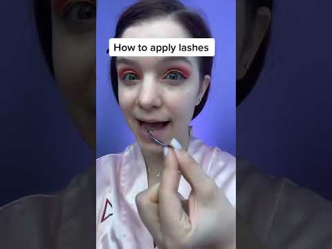 How to apply false lashes