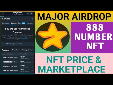 Major Airdrop 888 Number NFT Rent/Buy | Major Airdrop New Update | Major Airdrop Puzzle Durov