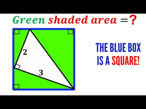 Can you calculate area of the Green shaded region? | (Square) | #math #maths | #geometry