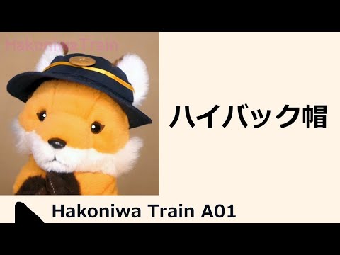 A01  I presented a railway staff hat to stuffed animals.