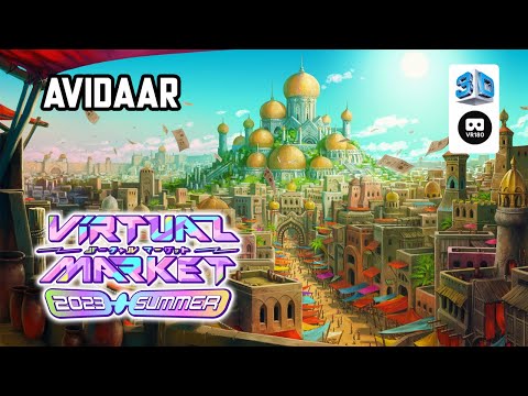 【VR Chat】Virtual Market 2023 Summer: Aquedust Capital Avidaar【VR180 8K 3D】