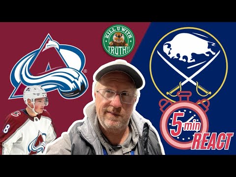 THE most intense Avs Game of the year! KUWT Premier 5 Min React. 6-5 OT thriller over Sabres