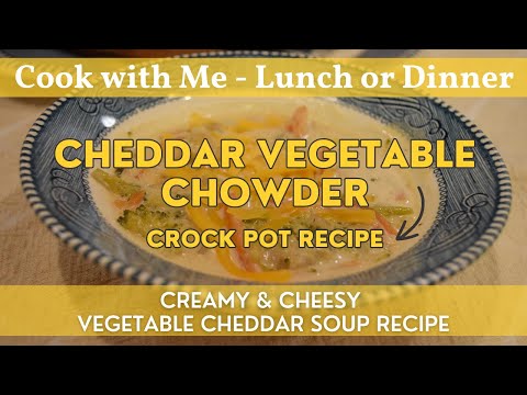 Cheddar Vegetable Chowder Recipe | Panera Copycat Recipe! | Creamy Slow Cooker Broccoli Cheddar Soup