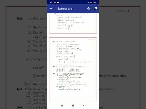 Class 9 maths ch 2 polynomials ex 2.2 solution #exam #numerical #mathematics #mathproblems #math