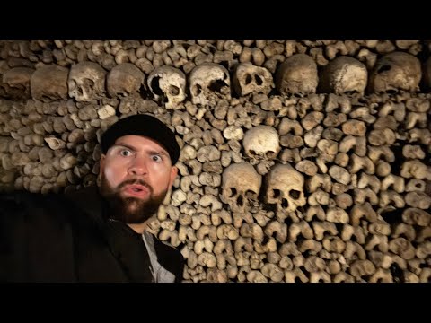 Paris Catacombs 💀 where millions of bones create art.