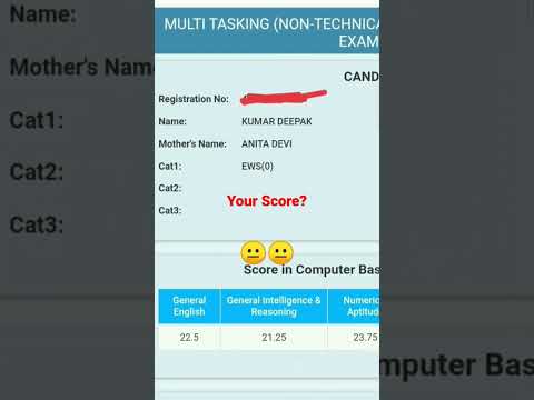 Ssc mts havaldar scorecard 2022 #ssc #cgl #mts #scorecard