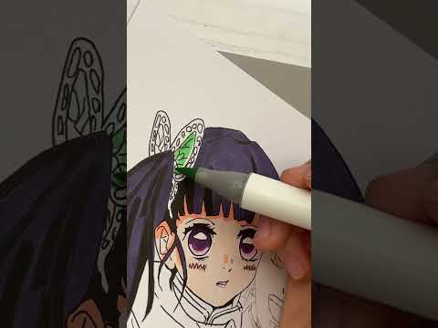 Drawing KANAO TSUYURI 😊 || Demon Slayer / Kimetsu no Yaiba #shorts #demonslayer