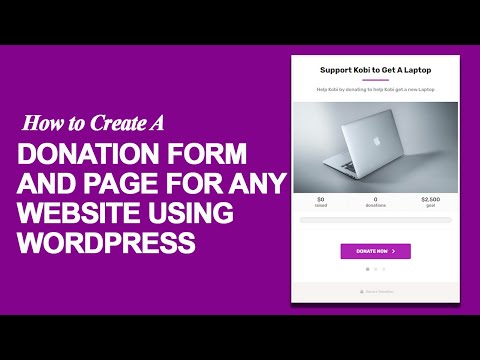 How to Create a Donation form and page for any website using WordPress