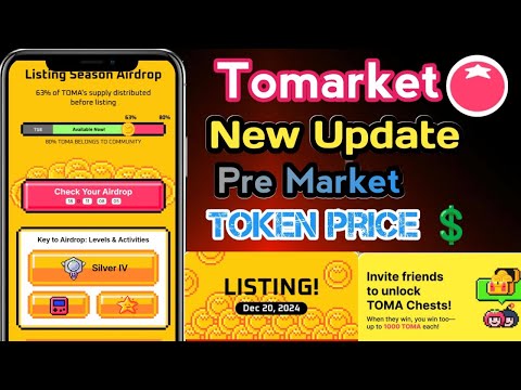 Tomarket New Update | Toma Token Pre Market Price