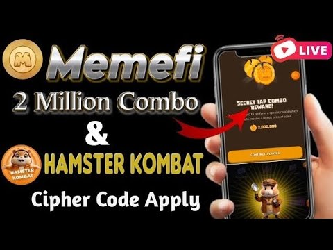 MemeFi Today combo | Hamster Kombat daily chipher code | Today combo | ‎@TechRanjan #earnmoney