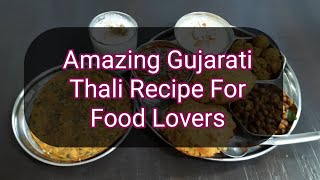 Amazing Gujarati Thali Recipe For Food Lovers once you see sure u will try | #Hindisindhifood