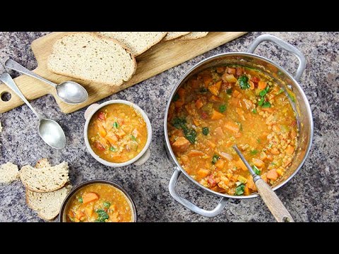 Easy No-Fuss Lentil & Vegetable Vegan Soup