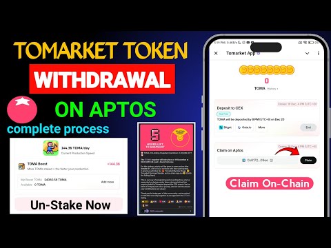 Tomarket Airdrop Aptos Claim Process | Tomarket Withdrawal | Toma Token On Chain Withdrawal