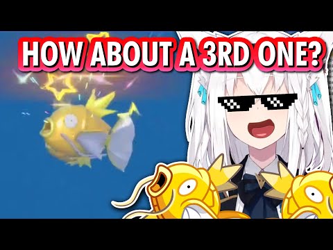 Fubuki Get's her 2nd and 3rd Magikarp with her Crazy Luck【Hololive】