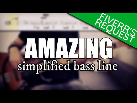 Amazing - Aerosmith | Simplified bass line with tabs #131