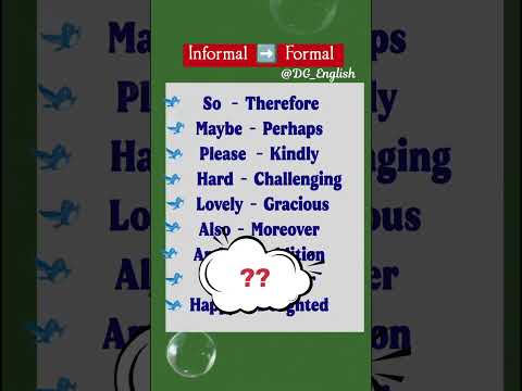 Business English Vocabulary | Informal vs Formal English Words