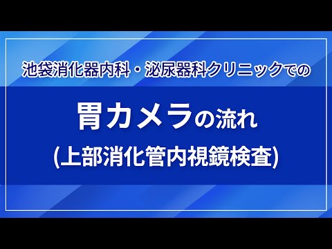 池袋消化器内科・泌尿器科クリニックでの胃カメラの動画です。