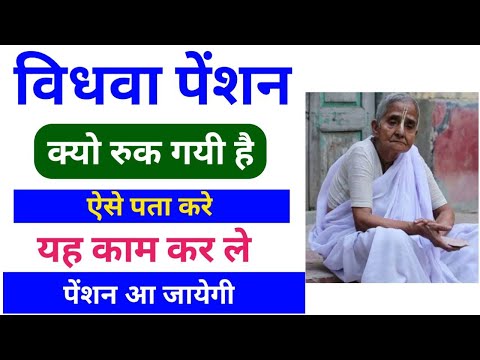 विधवा पेंशन क्यो रुक गयी है कैसे चालू करे । vidow pension kab aayegi 2024 | vidhwa pension