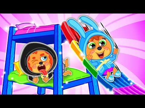 LionET | How to Make DIY Bunk Bed with Slide for Kids  | Cartoon for Kids