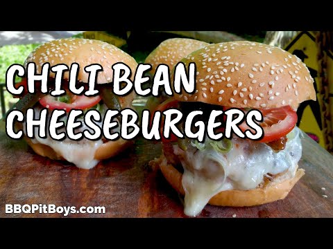 Chili Bean Beef Cheeseburgers