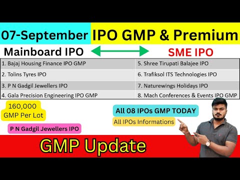 All IPO 08 GMP Today | Bajaj Housing Finance IPO | Gala Precision IPO Listing | Trafiksol ITS IPO