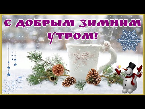 С ДОБРЫМ ЗИМНИМ УТРОМ! Красивая видео открытка.