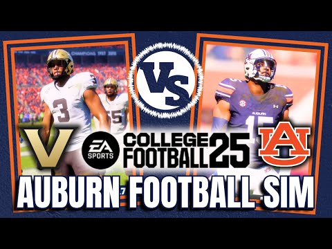 Auburn vs. Vanderbilt Simulation | Game 9 | College Football 25