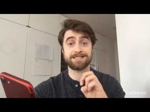 Daniel Radcliffe texts with theSkimm