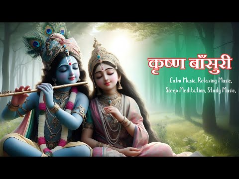 Radha Krishna Flute Music || बाँसुरी  Calm Music, Relaxing Music, Sleep Meditation, Study Music,