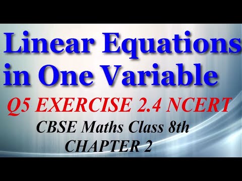 Linear Equations in One Variable - Maths Class 8th - Ex 2.4 - Question 5 - Chapter 2 - NCERT - CBSE