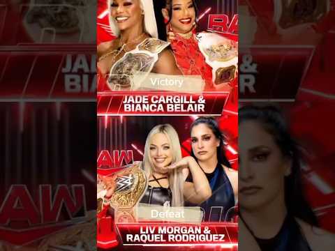 Liv Morgan and Raquel Rodriquez vs Cargill and Belair for tagteam championship #livmorgan #wwe