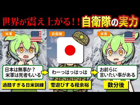 【実話】米軍「日本の自衛隊は一体どうなってるんだ！？」世界の度肝を抜く自衛隊の実力【ずんだもん＆ゆっくり解説】