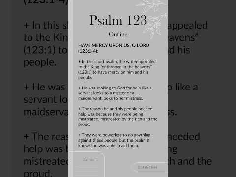 Psalm 123 Explained in 1 Minute... #biblestudy #quickfix #psalms