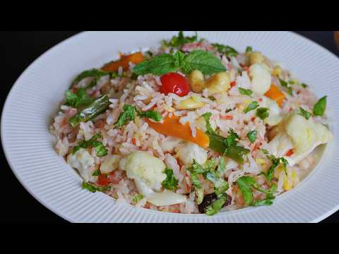 Kashmiri Pulao | Restaurant style Kashmiri Pulao recipe without onion garlic @SattvikKitchen