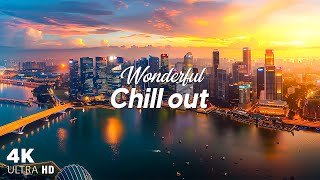 Relaxing Sunset City 4K ✨ Wonderful Chillout Vibes for a Better Mood - Chill Mix for Unwind