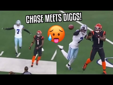 Ja’Marr Chase vs Trevon Diggs 🔥 PHYSICAL! (WR vs CB) Bengals Vs Cowboys 2022 NFL Week 2 Highlights