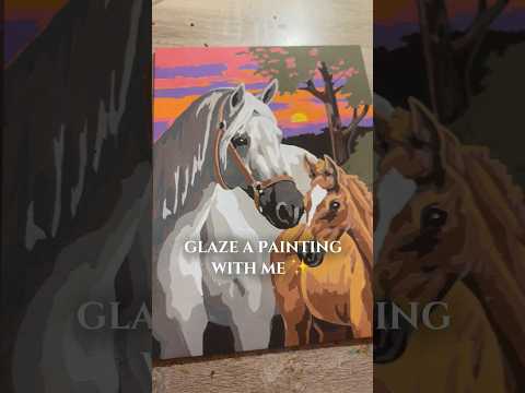 Glaze This Painting With Me ASMR #eimaansisters #painting #paint #asmr #satisfying #aesthetic