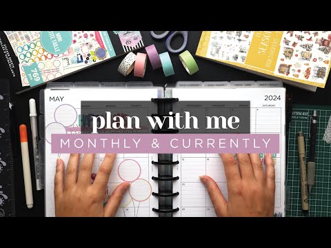 MAY PLAN WITH ME :: Memory A Day & Currently Page Monthly Setup in a Classic Happy Planner