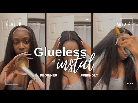 GLUELESS WIG INSTALL | BEGINNER FRIENDLY #beauty #hair #viral #fyp