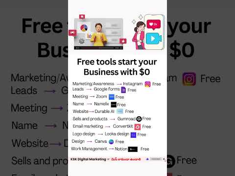 Free tools for starting your business online with $0  #digitalmarketingtools #aitools #shorts