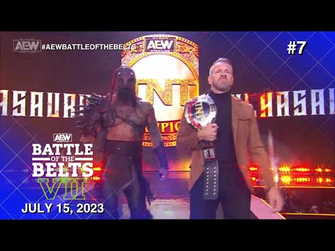 TNT Champion Luchasaurus entrance with Christian Cage: AEW Battle Of The Belts VII, July 15, 2023