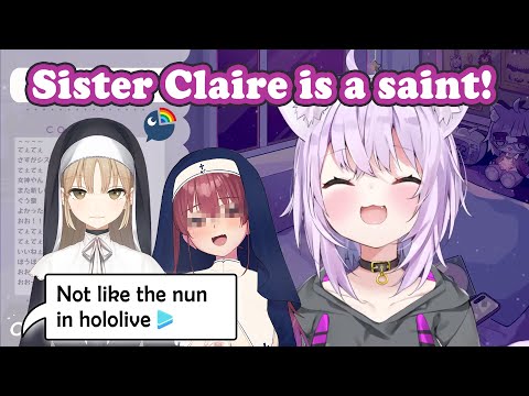 Okayu befriends Sister Claire from Nijisanji [hololive] [ENG sub]